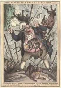 Poor Mr Bull In A Pretty Situation by William Heath