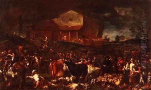 The Fair at Poggio a Caiano 1709 by Giuseppe Maria Crespi