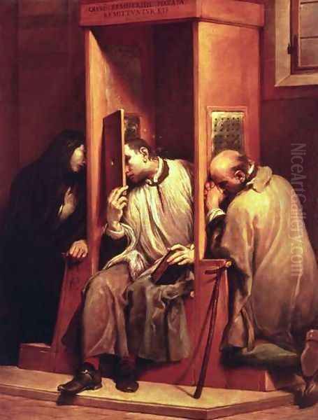 Nepomuk Takes the Confession of the Queen of Bohemia - view 1