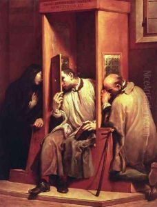 Nepomuk Takes the Confession of the Queen of Bohemia by Giuseppe Maria Crespi