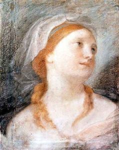 Study of the Head of a Young Woman with Red Hair by Giuseppe Maria Crespi
