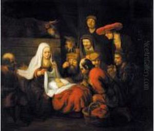 Adoration Des Bergers by Ernest Hebert