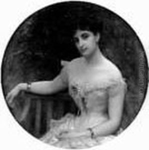 Portrait De Femme Au Collier De Perles by Ernest Hebert