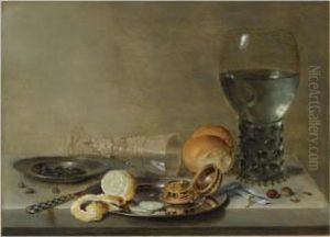 Still Life Of A Roemer And A Facon De Venise