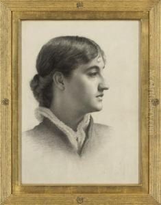 Portrait Of Agnes Pringle by Ralph Hedley