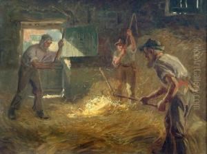 Study For 'the Threshing Floor' by Ralph Hedley