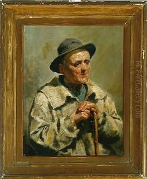 An Elderly Thoughtful Man - view 1