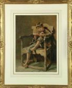 The Young Student (john Irwin) In The Artist's Studio by Ralph Hedley