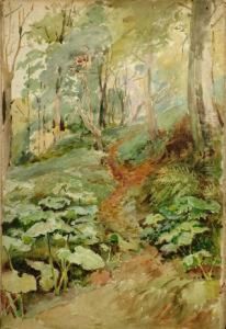 A Woodland Path by Ralph Hedley