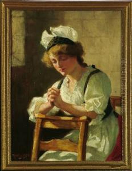 A Young Woman At Prayer - view 1