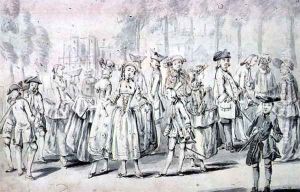 Promenaders in St.James's Park by John Collet