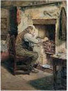 Signed L.l.: R Hedley '94: Inscribed No.4. On Fragments Of Label Attached To The Frame by Ralph Hedley