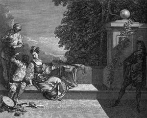 "Pour garder l'honneur d'une belle" by Charles-Nicolas I Cochin