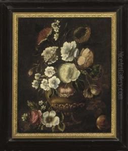 Summer Flowers In A Vase by Heem De Jan Davidsz & Studio