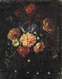 Vaso Di Vetro Con Fiori Vari by Heem De Jan Davidsz & Studio