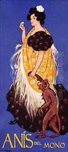 Poster advertising Anis del Mono by Ramon Casas