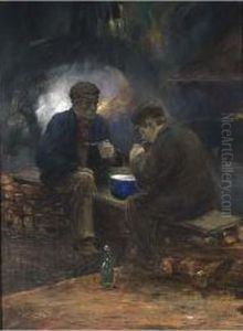 Schaftende Arbeiders by Herman Heijenbrock