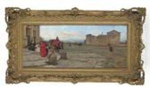 Piazza San Giovanni In Laterano, Rome by Ferdinand Heilbuth