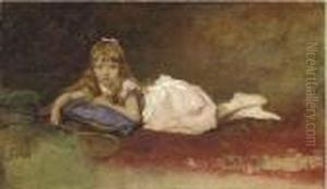 La Raquette by Ferdinand Heilbuth