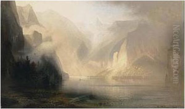 A View Of A Lake In The Mist - view 1