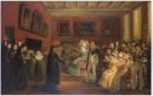 Prise De Voile D'une Jeune Religieuse by Francois - Joseph Heim