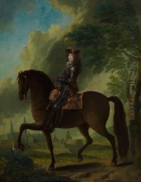Portrait Einesbarock-fursten Zu Pferde - view 1