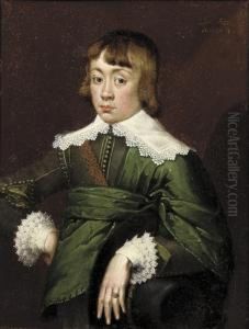 Portrait Of A Boy, Three-quarter-length, In A Green Costume by Wolfgang Heimbach