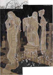 Friedhofsklatsch by Thomas Theodor Heine