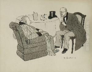 Beim Arzt. 1919 by Thomas Theodor Heine