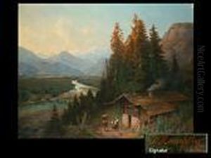 Blick Auf Das Etschtal by Johann Baptist Heinefetter