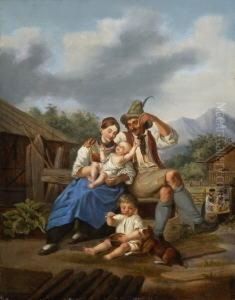 Tiroler Bauernfamilie.