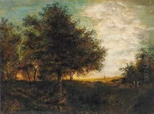 Baumlandschaft Mit
Heimkehrendem Bauernpaar by Karl Adam Heinisch
