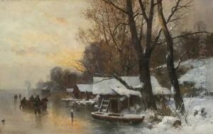 "winterabend Am
 Starnbergersee".
