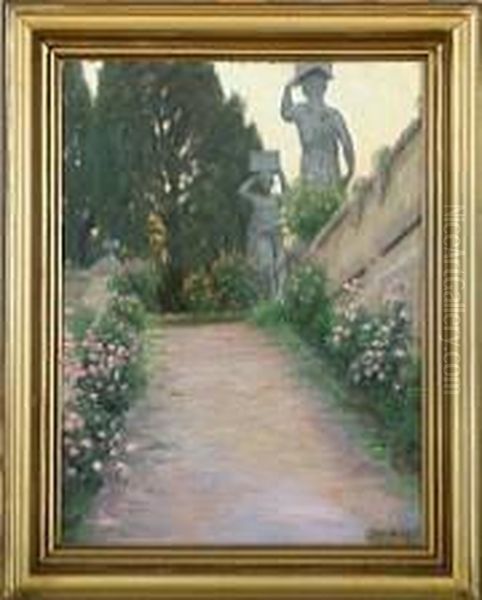 A Scene From Rome With Flowers - view 1