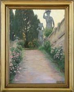 A Scene From Rome With Flowers A Scene From Rome With Flowers