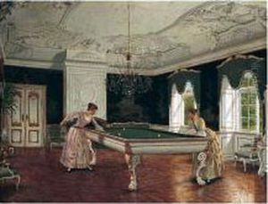 Women Playing Billiards