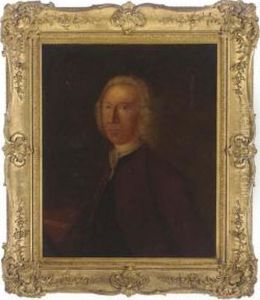 Portrait Of Rowland Lacon, Bust-length, Holding A Book In His Right Hand by John Theodore Sen Heins