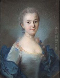 Half-length Portrait Of A Young Woman by Johann Ernst, Julius Heinsius