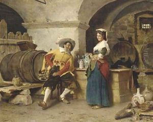 In the Wine Cellar by Tito Conti