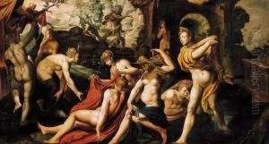 Diana And Aktaeon, Beginning Of 17th Century by Joseph Heinz I