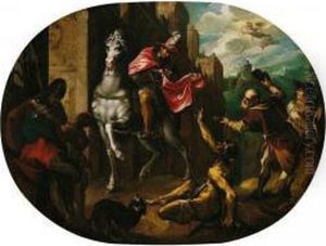 Saint Martin Dividing His Cloak by Joseph Heinz I