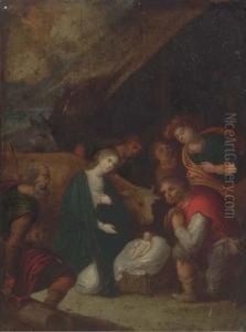 The Adoration Of The Shepherds by Joseph the Younger Heintz