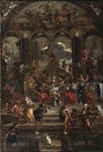 The Wedding Feast At Cana by Joseph the Younger Heintz