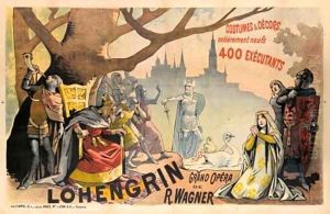 Poster advertising Wagners Lohengrin by Alfred Choubrac