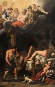 Mars Et Venus Surpris Par Vulcain by Johann Heiss