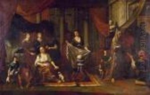 Commerce Oriental Dans Un Gynecee by Johann Heiss
