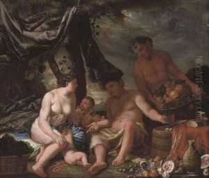 Bacchus And Ceres In A Landscape