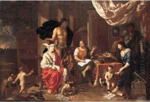 An Allegory Of Art And Commerce by Johann Heiss