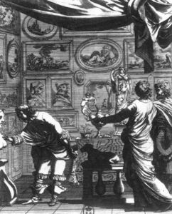 Frontispiece to "Cabinet de M. de Scudéry" 1646 by Francois Chauveau