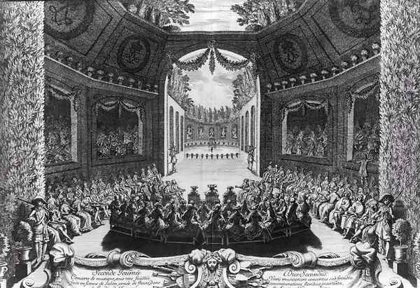 Concert in the garden of Trianon, 2nd day of celebrations at Versailles, 14th July 1668', 1675 - view 1